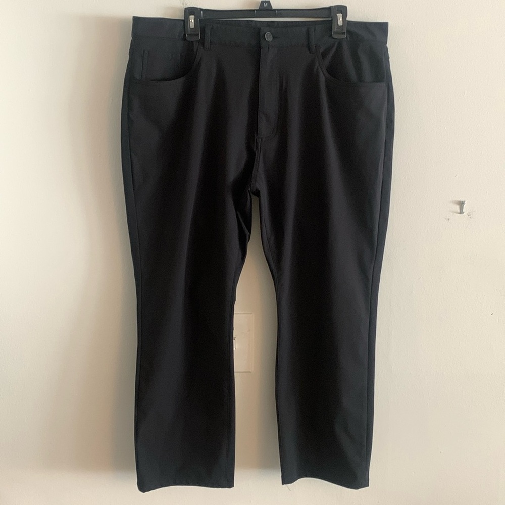 G/FORE TOUR 5 POCKET 4-WAY STRETCH STRAIGHT LEG PANT BLACK 38/25 PERFORMANCE